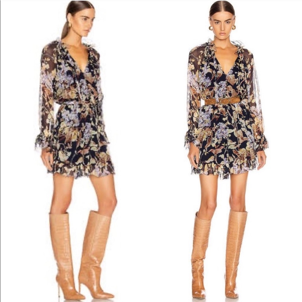 ZIMMERMANN Sabotage Ruffle Floral Romper Playsuit